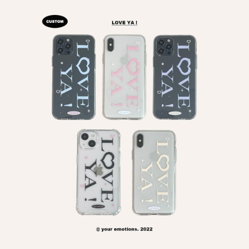 (custom) love ya clear case ( 5 color )ㅣ범퍼하드젤리케이스