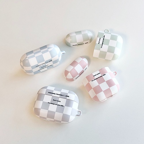 [단종]custom checkerboard heart airpods case