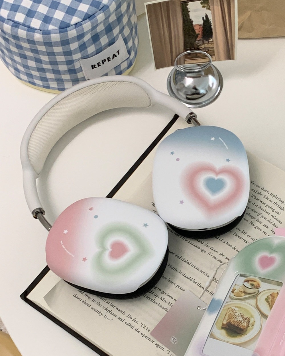 plumpily heart pastel airpods max case
